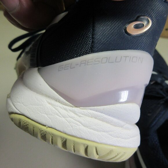 Asics Navy and White Athletic Shoes - Picture 5 of 8